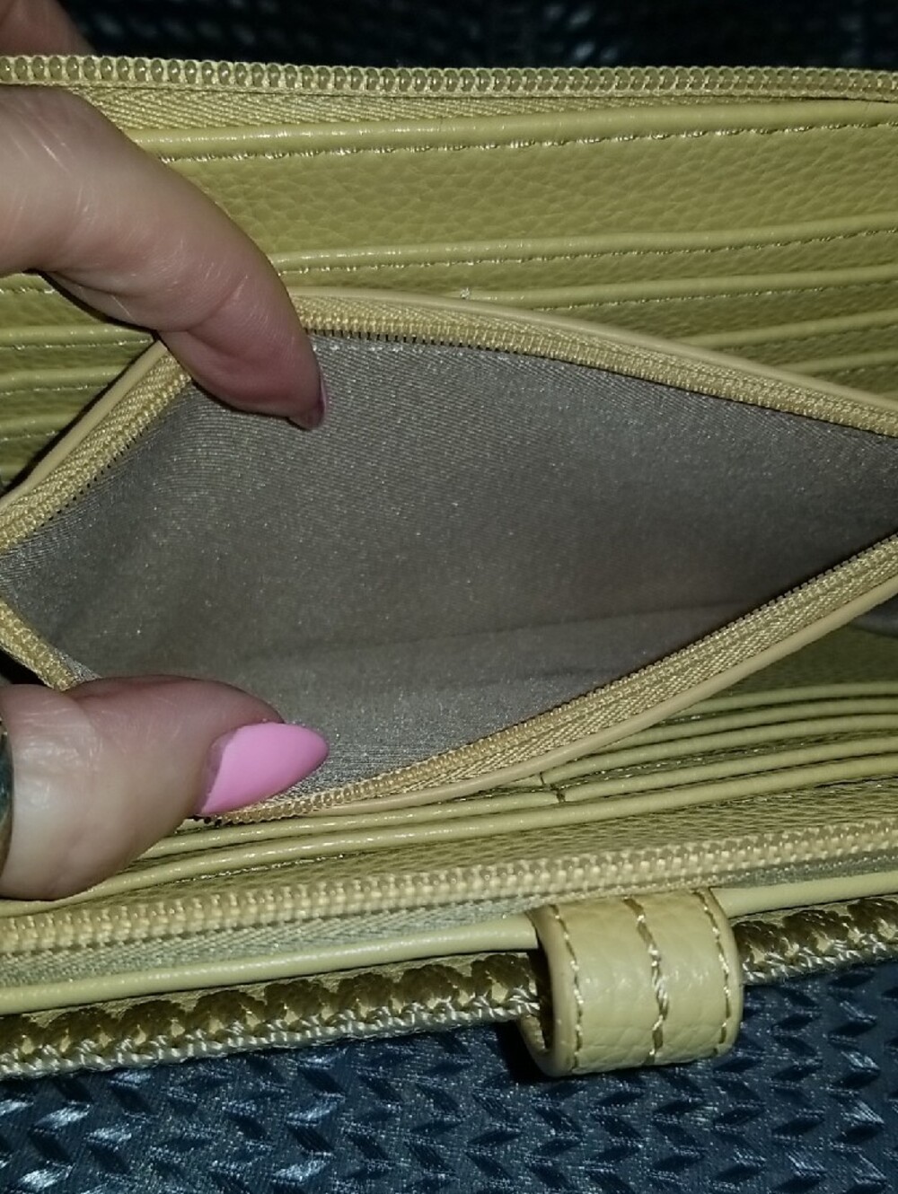 The Sak Soft Yellow Leather Wristlet Wallet - Picture 5 of 5